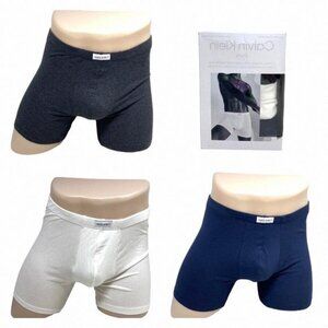 Calvin Klein 3 Pack Boxer Brief Underwear Men Stretch NB3263903 Blue Cotton Pure